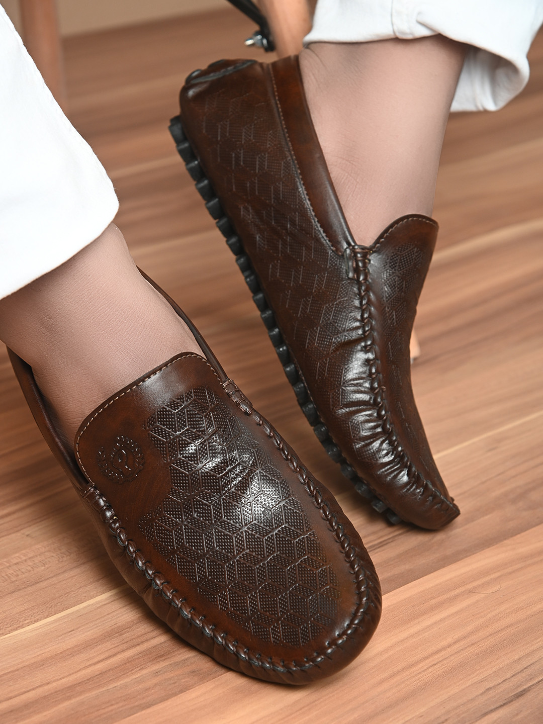 Prolific Men Brown Driving Shoes