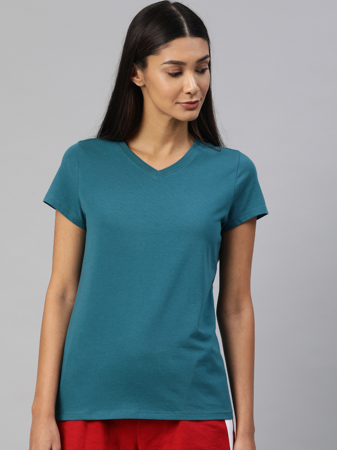 Van Heusen Women V-Neck Short Sleeve Lounge T-Shirt
