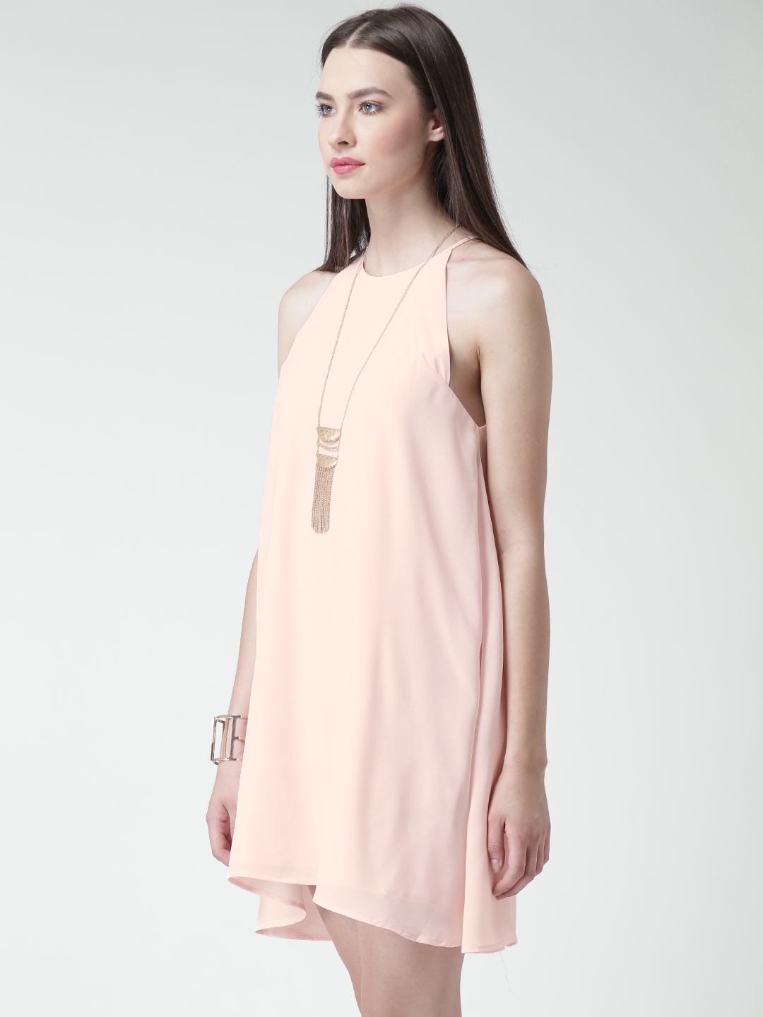 myntra peach dress