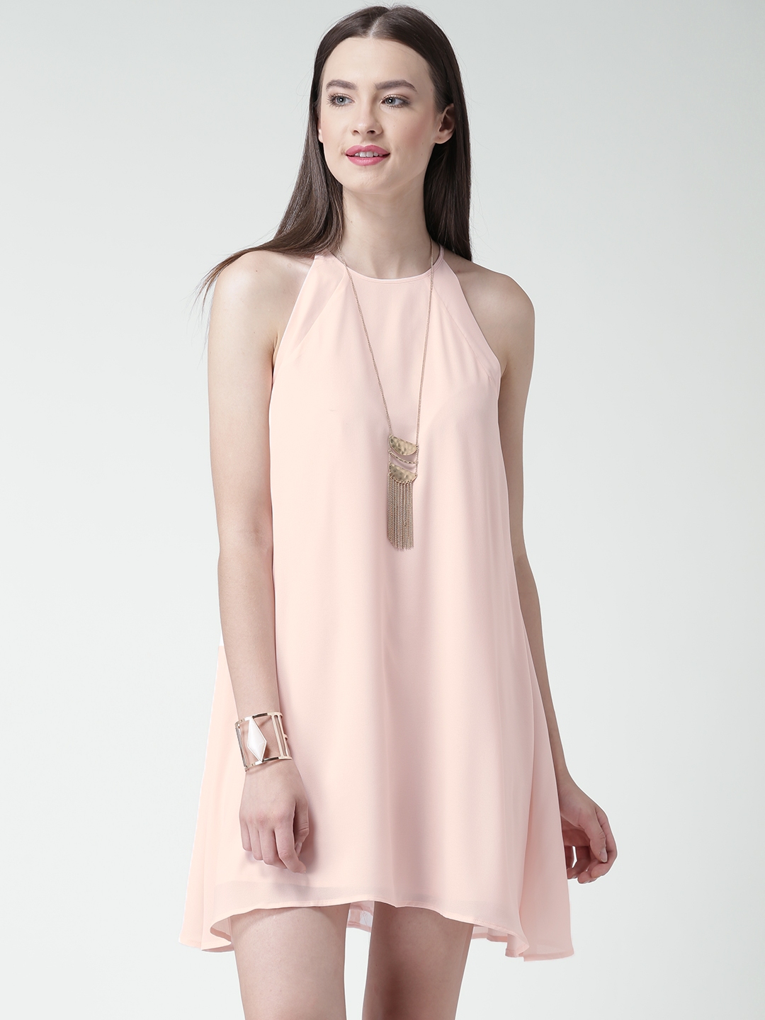 Buy FOREVER 21 Peach Coloured A Line 