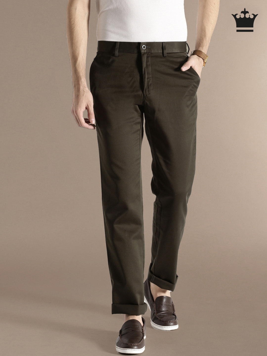 Buy AD  AV Men Coffee Brown Solid Synthetic Single Formal Trousers Online  at Best Prices in India  JioMart