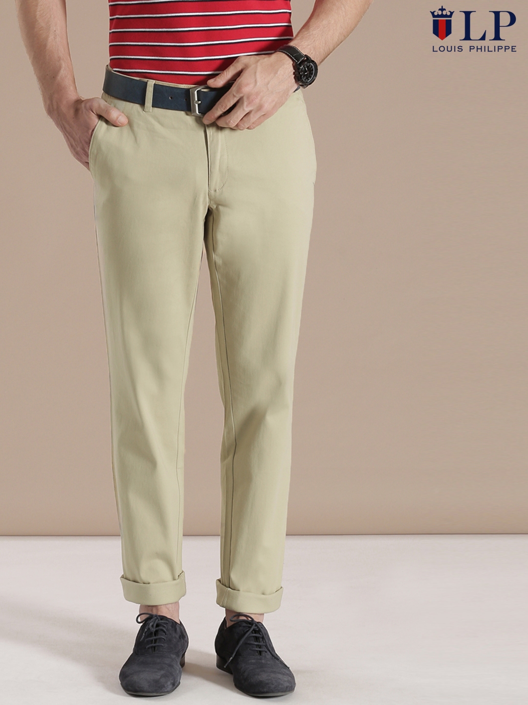Buy Jeans Khaki Steven Slim Fit Chino Trousers online  Looksgudin