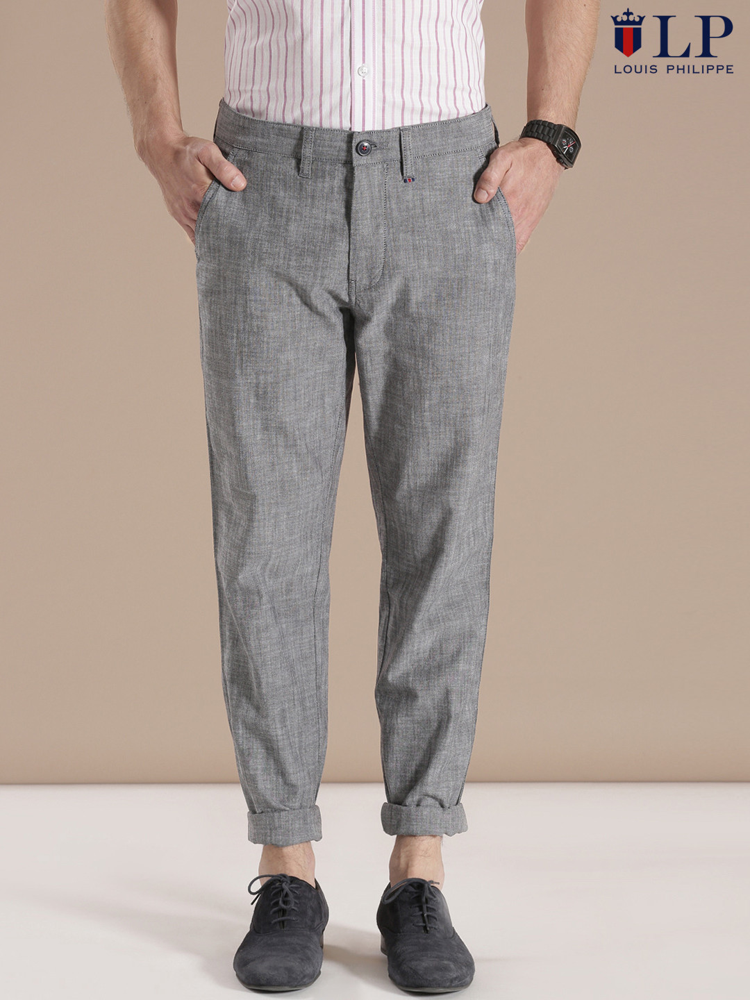 Buy Louis Philippe Sport Grey Melange 