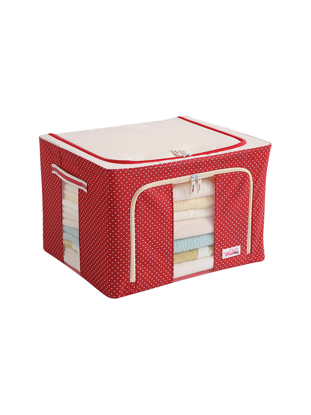BlushBees Red & White Polka Dot Printed Wardrobe Organizer