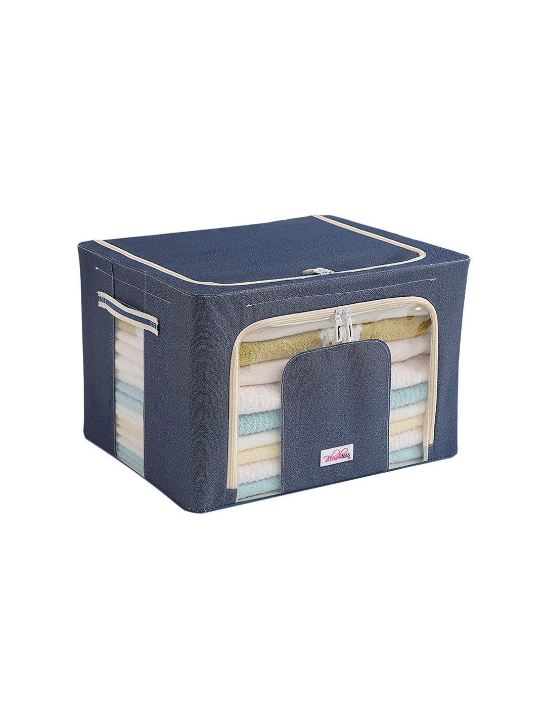 BlushBees Blue Solid Multi-Utility Foldable Storage Box Organizers