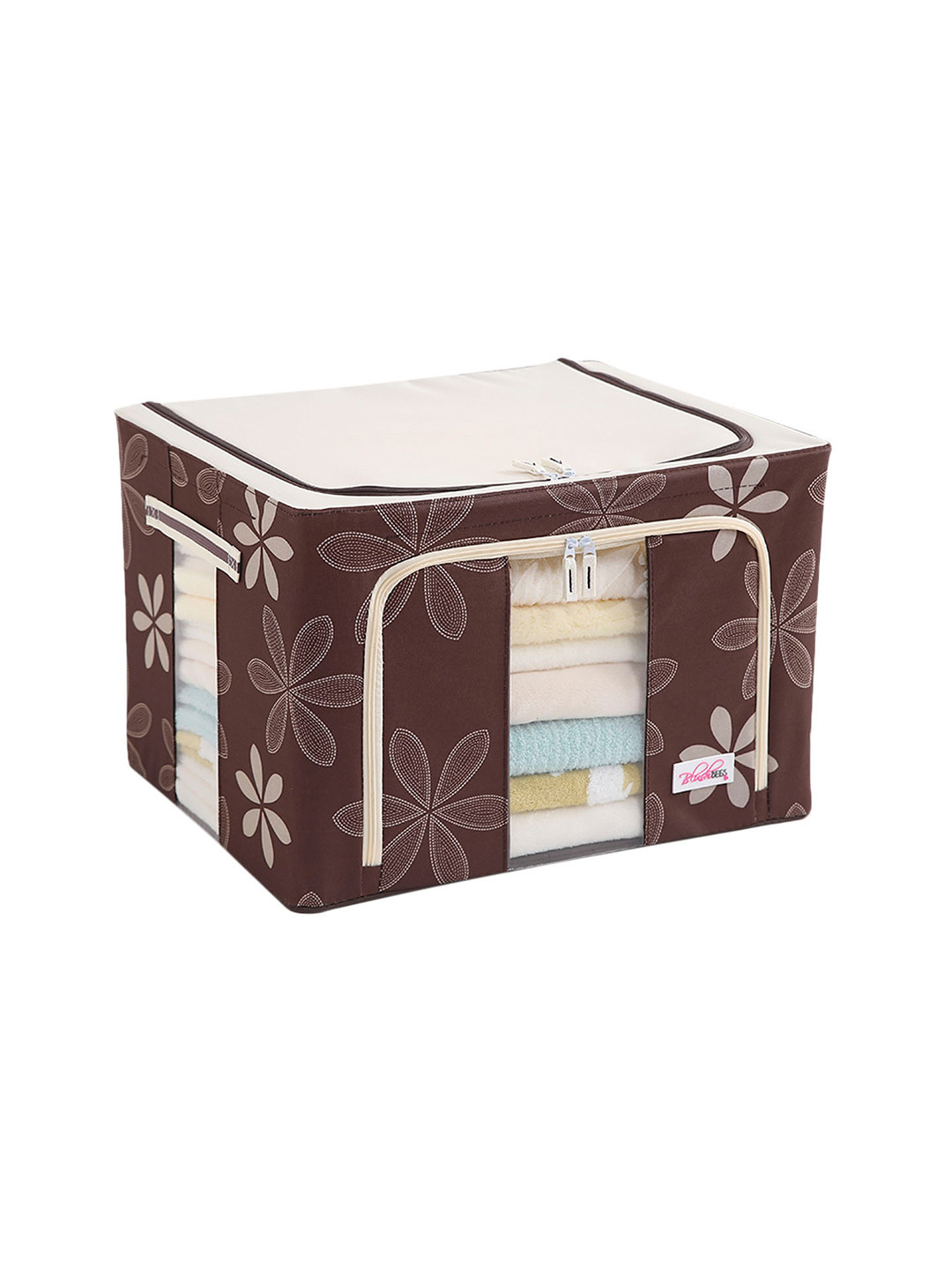 BlushBees Brown Printed Multi-Utility Foldable Storage Box Organizers