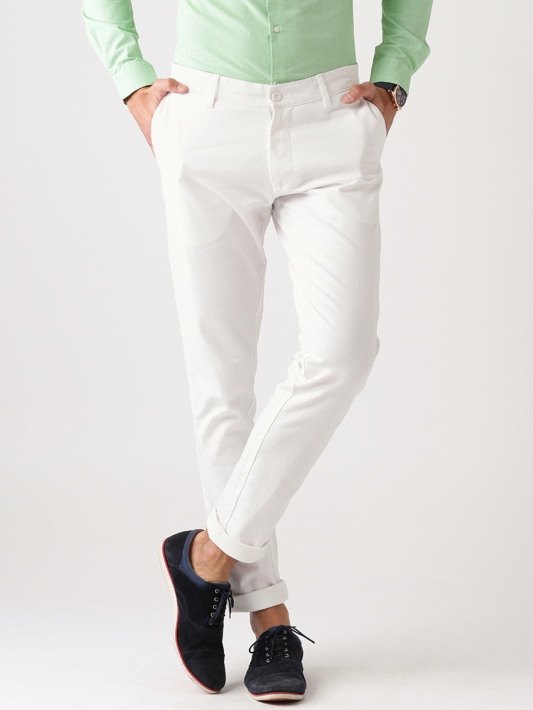 Snitch Slim Fit Men White Trousers  Buy Snitch Slim Fit Men White Trousers  Online at Best Prices in India  Flipkartcom