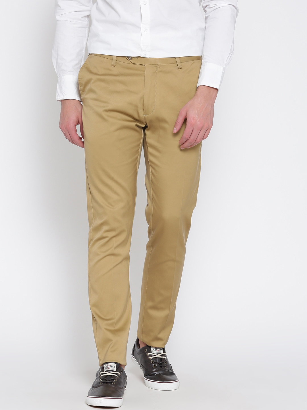 Arrow Sports Casual Trousers  Buy Arrow Sports Men Green Chrysler Slim Fit  Cotton Stretch Solid Casual Trousers Online  Nykaa Fashion