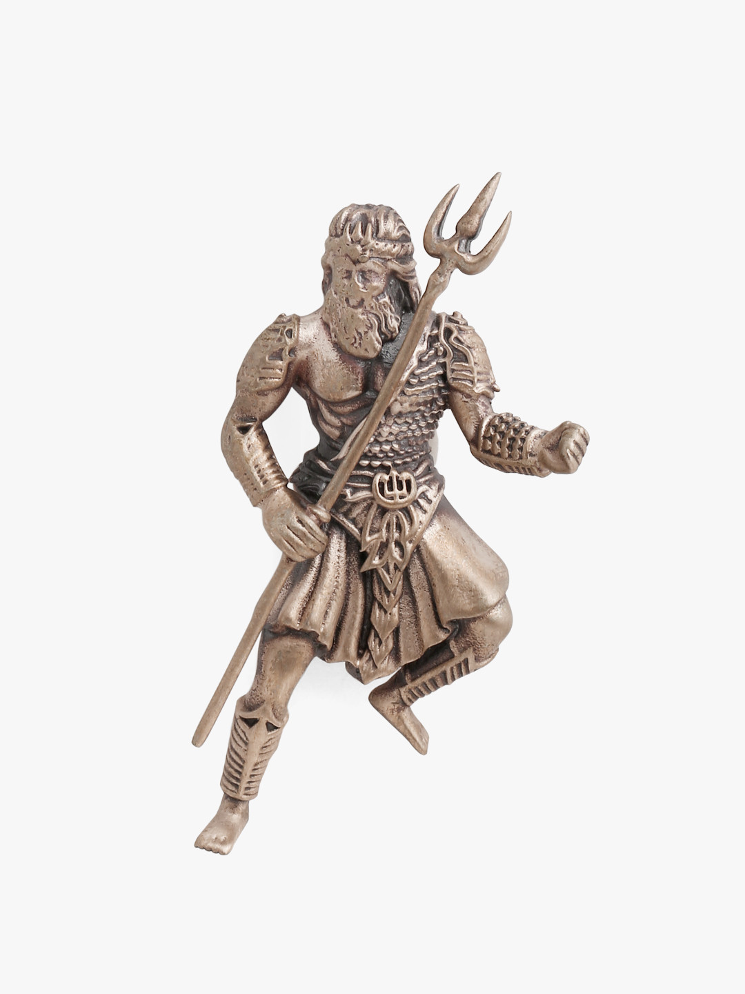 COSA NOSTRAA Men Antique Gold-Toned Poseidon Shaped Statement Brooch