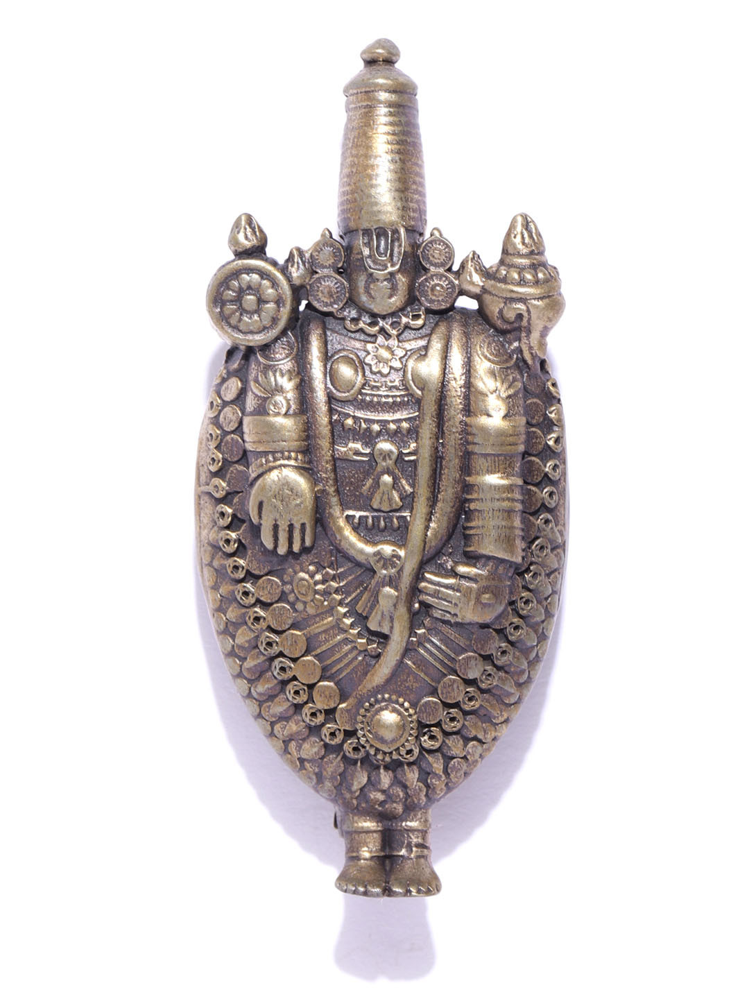 COSA NOSTRAA Men Antique Gold-Toned The Lord Balaji Statement Brooch