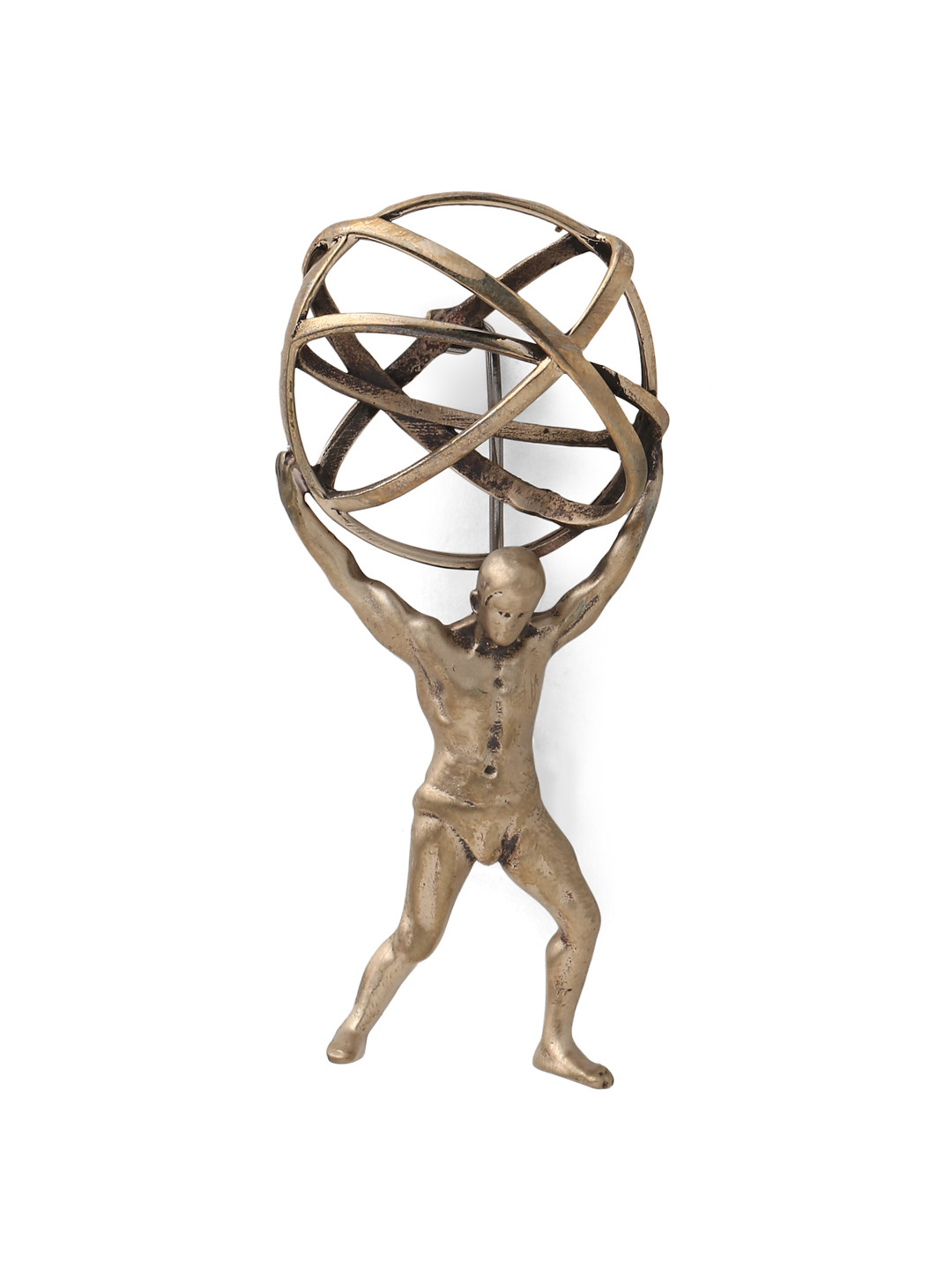 COSA NOSTRAA Men Antique Gold-Toned The Titan Shaped Statement Brooch