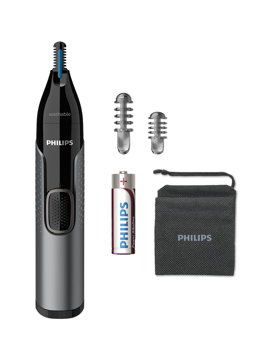 Philips Men Black Grey Nose Trimmer NT3650/16