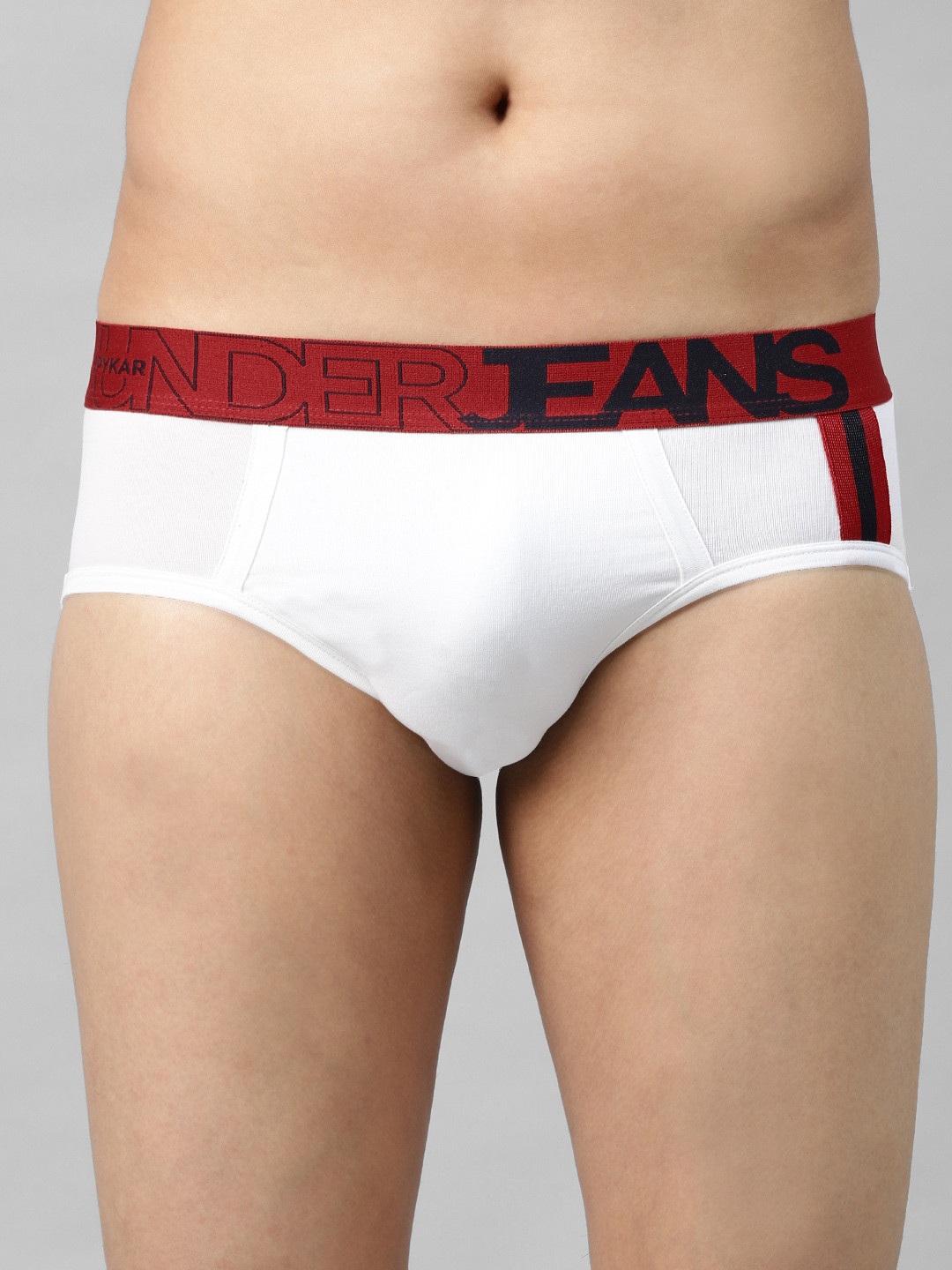 UnderJeans by Spykar Men White Solid Briefs 8907966421455