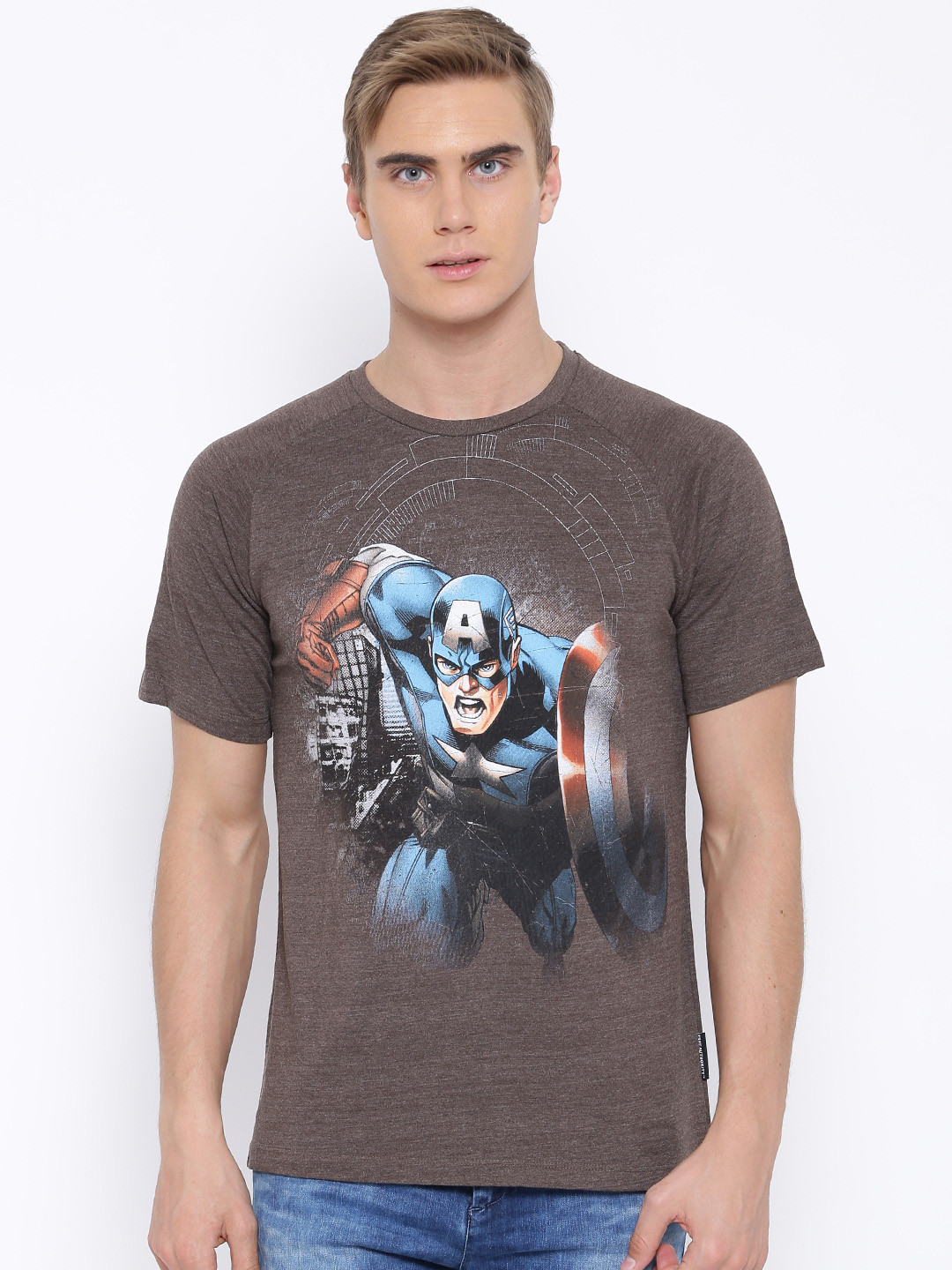 Brown Captain America Printed 