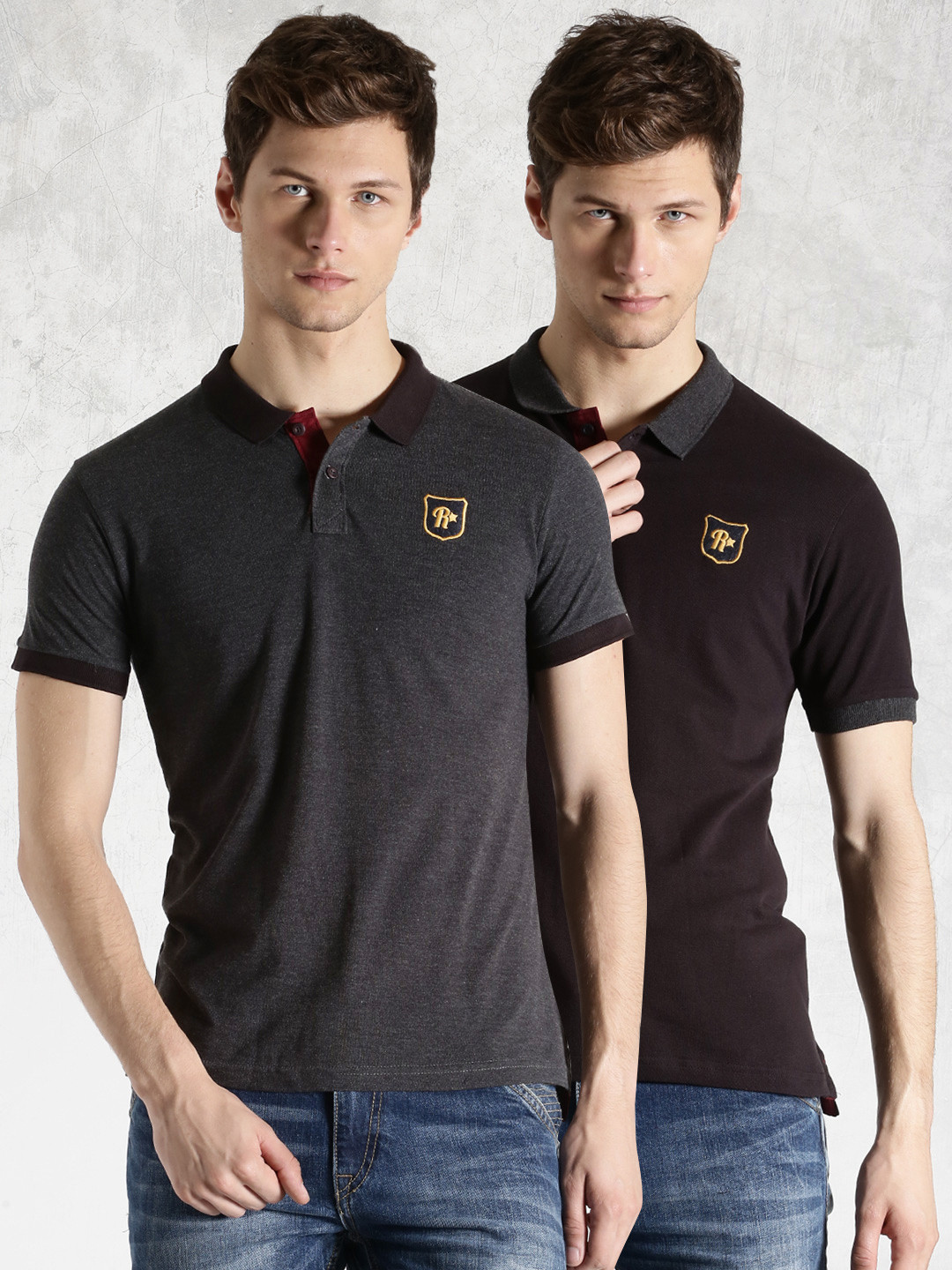 Buy Roadster Pack Of 2 Polo T Shirts 