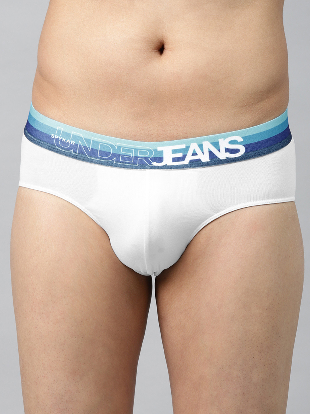 UnderJeans by Spykar Men White Solid Briefs 8907966421653