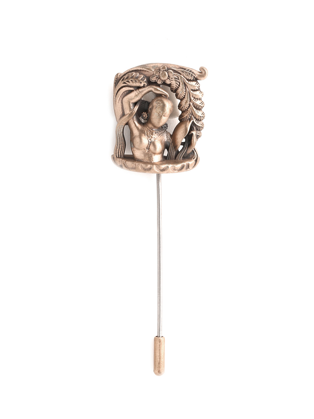 COSA NOSTRAA Unisex Gold-Toned The Apsara Shaped Lapel Pin