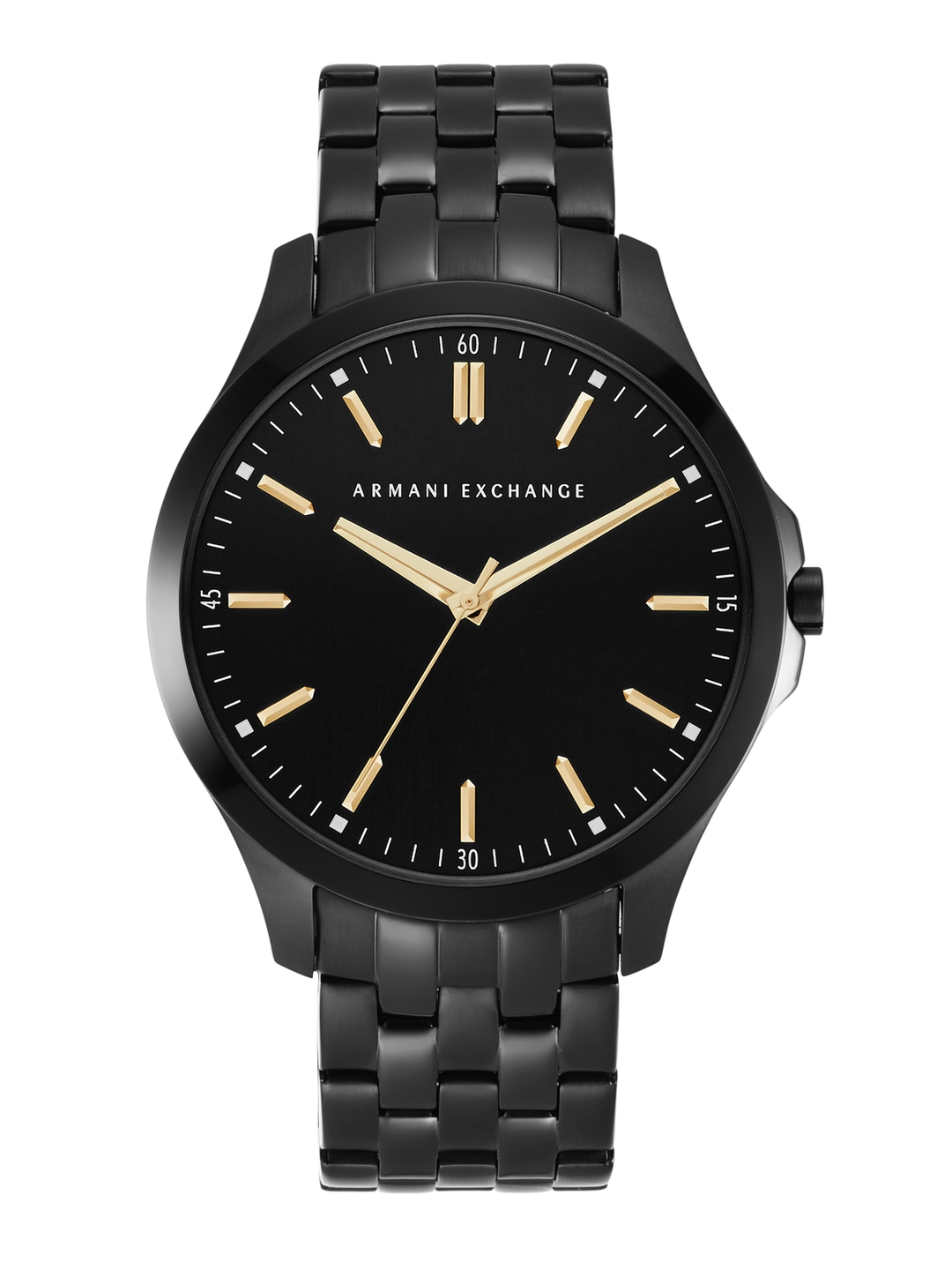 Armani black dial watch new arrivals