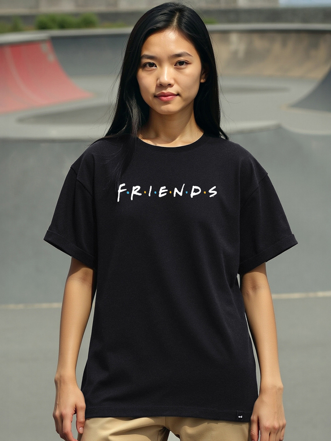 Bewakoof Official Friends Merchandise Friends Typography Boyfriend T-Shirt