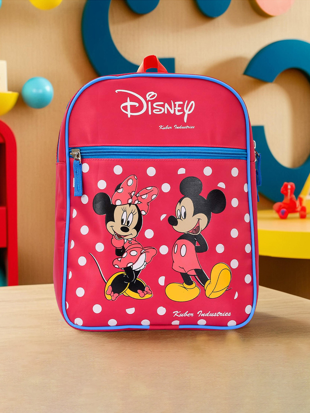 Kuber Industries Unisex Kids Pink Graphic Backpack