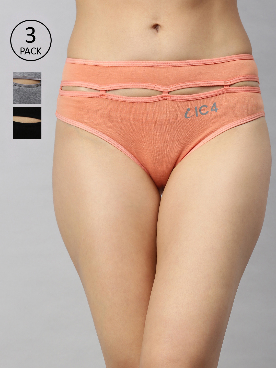 IC4 Women Pack of 3 Designer Bikini Briefs 0BGO1007P3