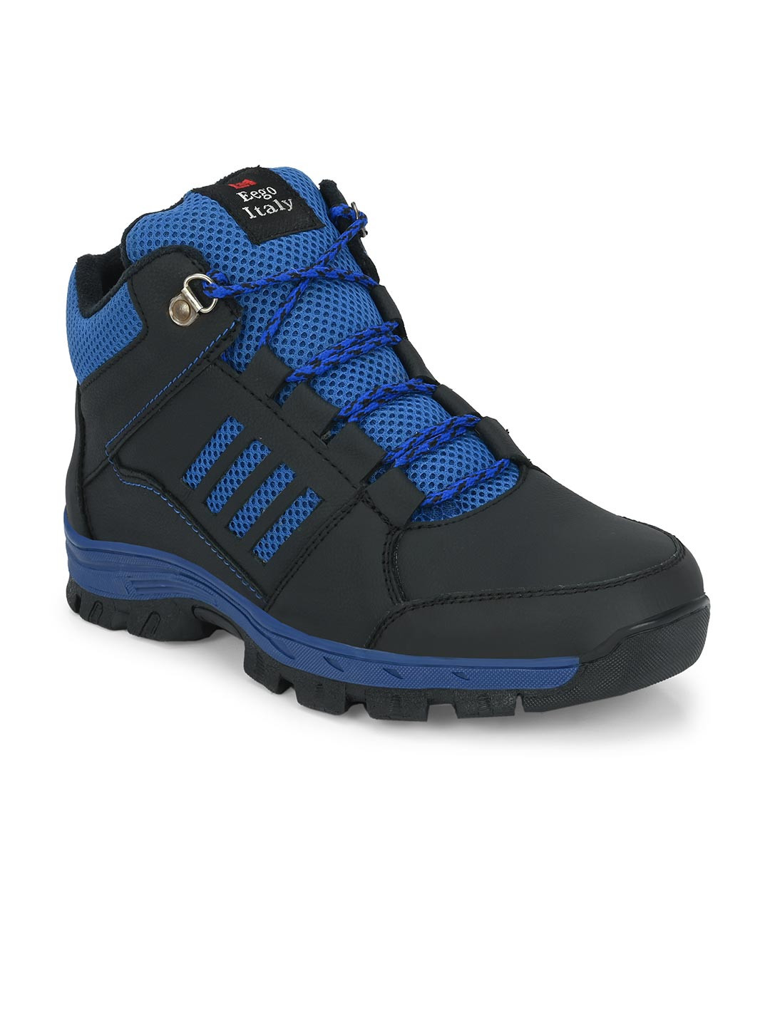 Eego Italy Men Black Leather Training or Gym Shoes