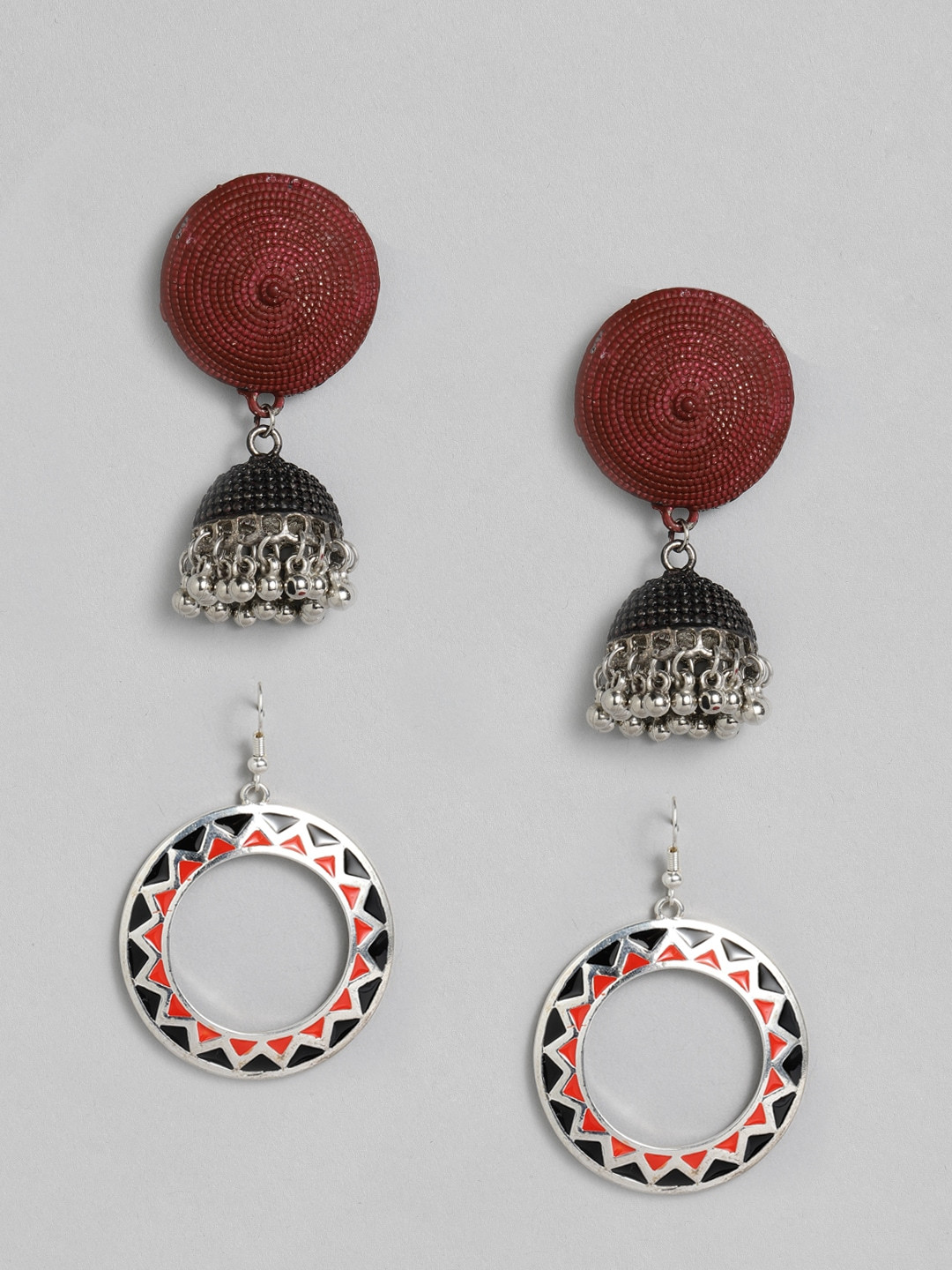 Anouk Set of 2 Silver-Plated Earrings