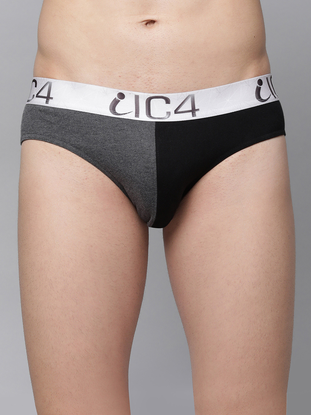 IC4 Men Pack Of 2 Colourblocked Knitted Basic Briefs 0W-G332P2