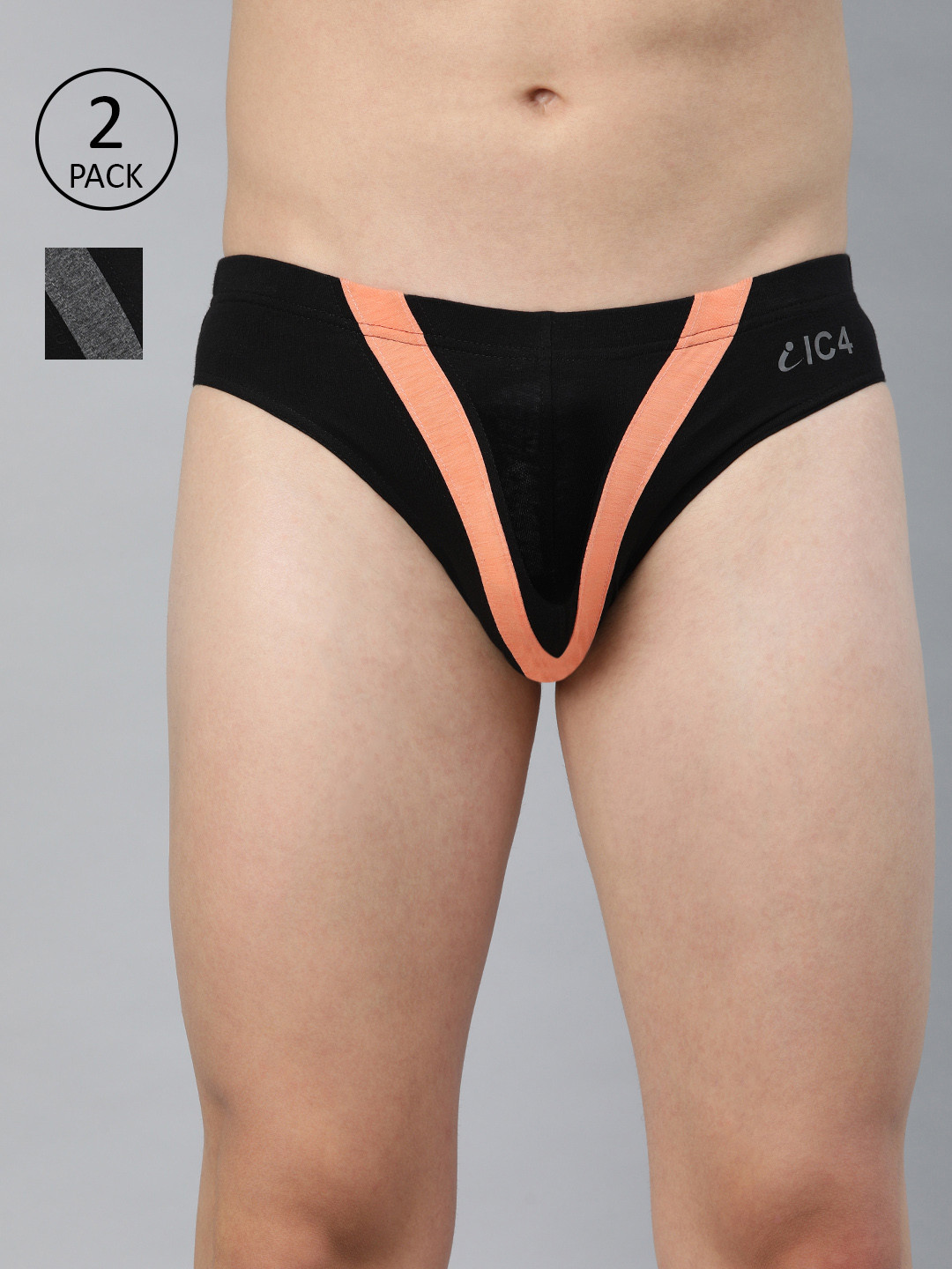 IC4 Men Pack of 2 Assorted Printed Briefs 0BC-BO329P2