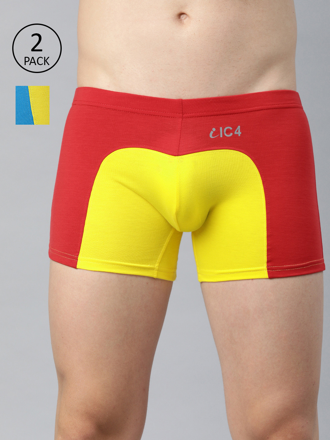 IC4 Men Pack of 2 Assorted Colourblocked Trunks 0YB-RY296P2
