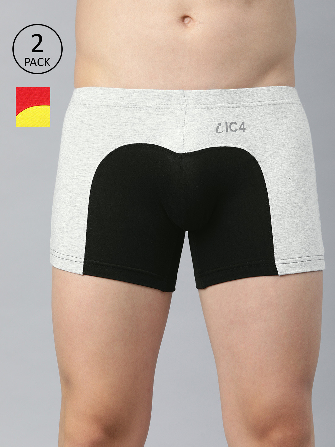 IC4 Men Pack of 2 Assorted Colourblocked Trunks 0GB-RY296P2