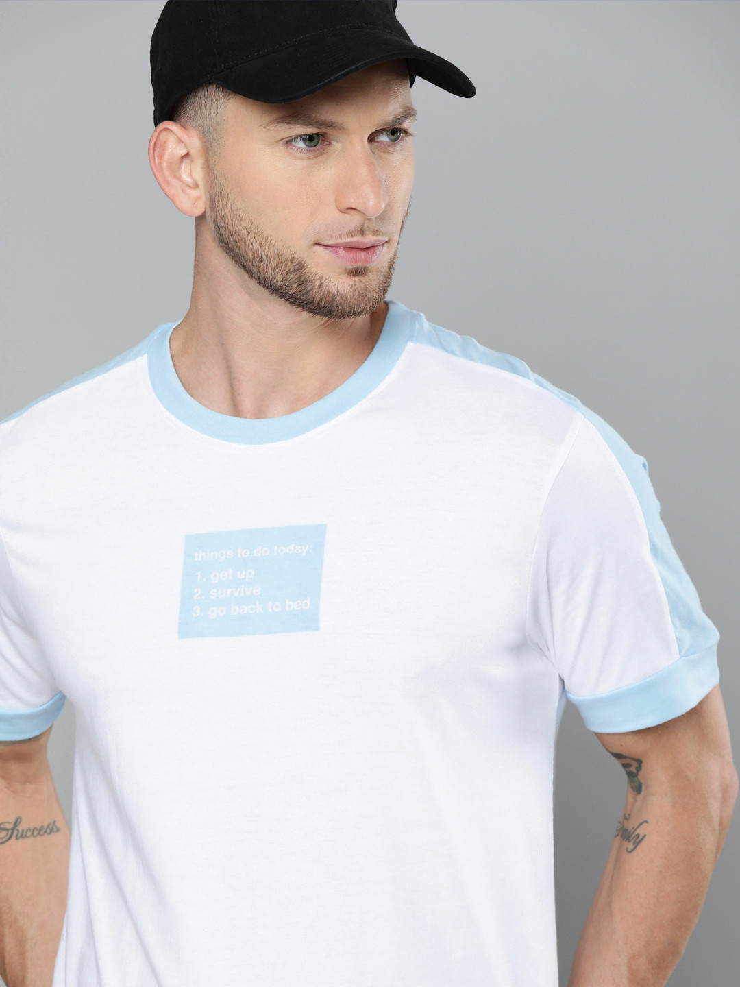 Kook N Keech Men White Printed Round Neck Cotton T-shirt