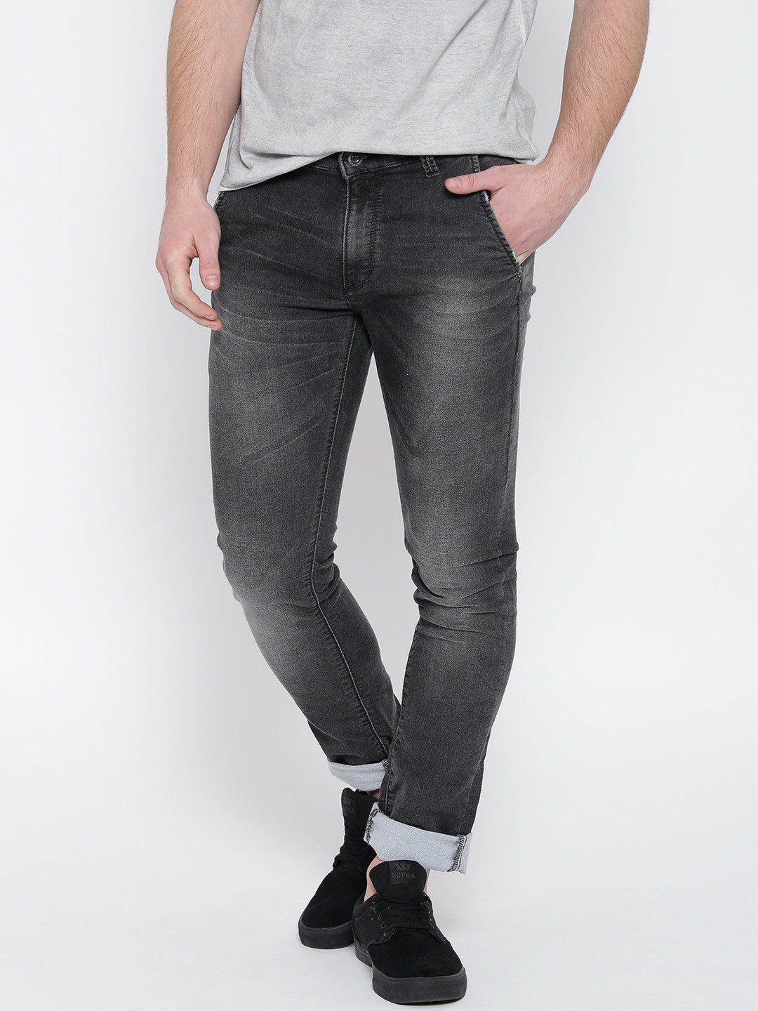 Buy SPYKAR Charcoal Grey Rover Fit 