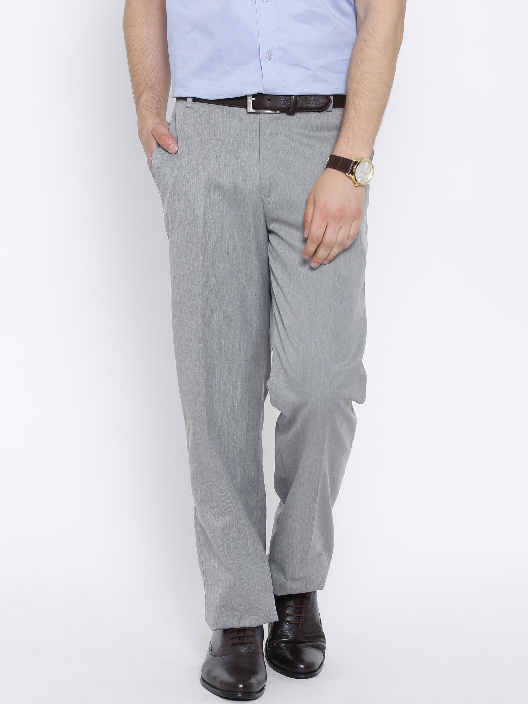 Buy John Players Brown Slim Formal Trousers  Trousers for Men 1297086   Myntra
