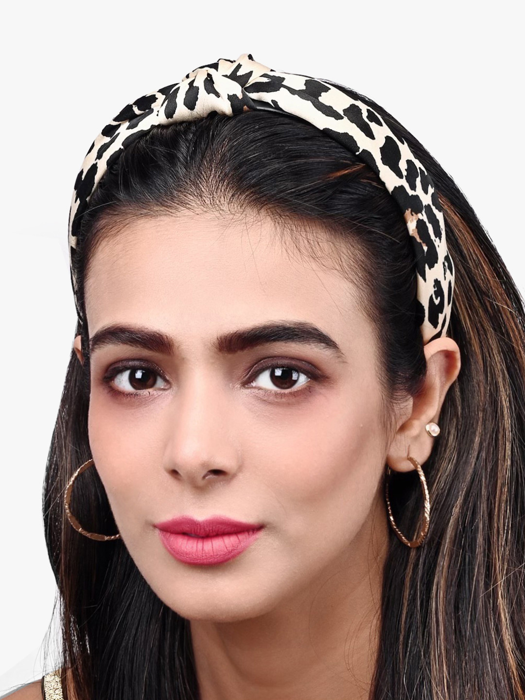 BuckleUp Beige Animal Print Hairband