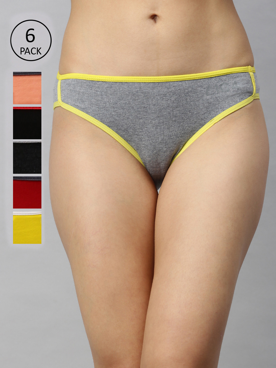 IC4 Women Pack of 6 Bikini Briefs 01003P6