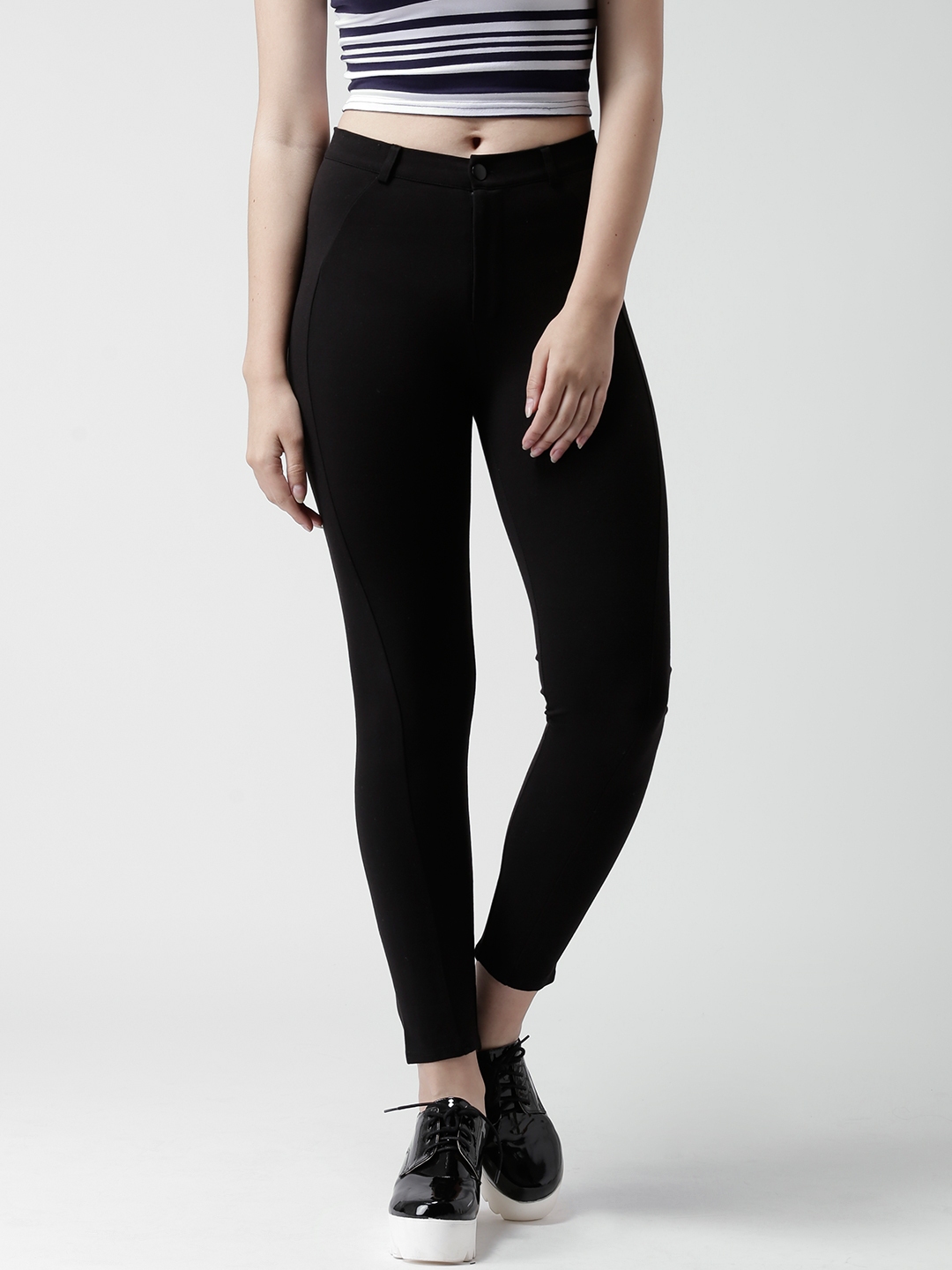 Buy New Look Black Panelled Jeggings - Jeggings for Women 1302105
