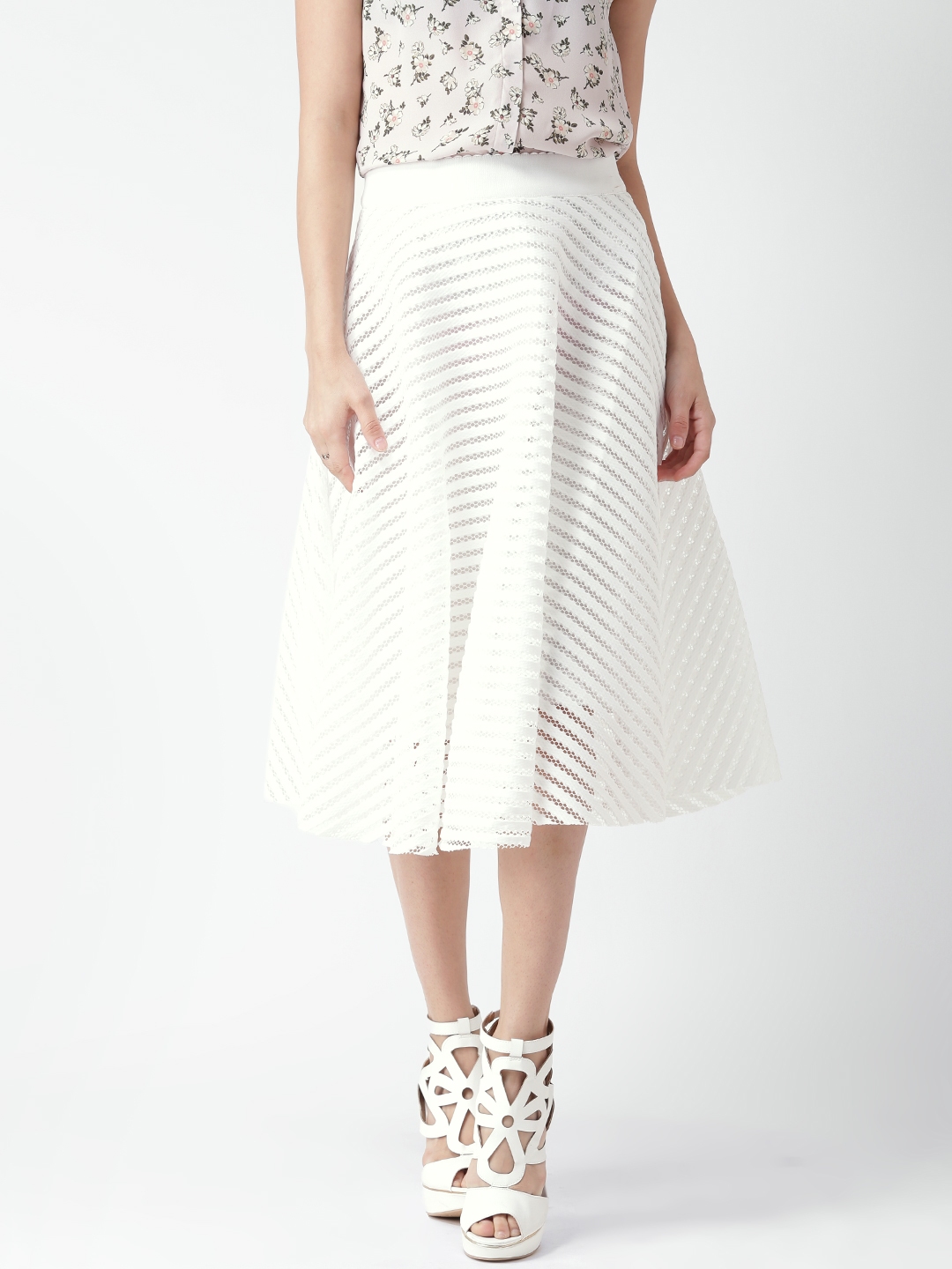 White 2025 skirt myntra