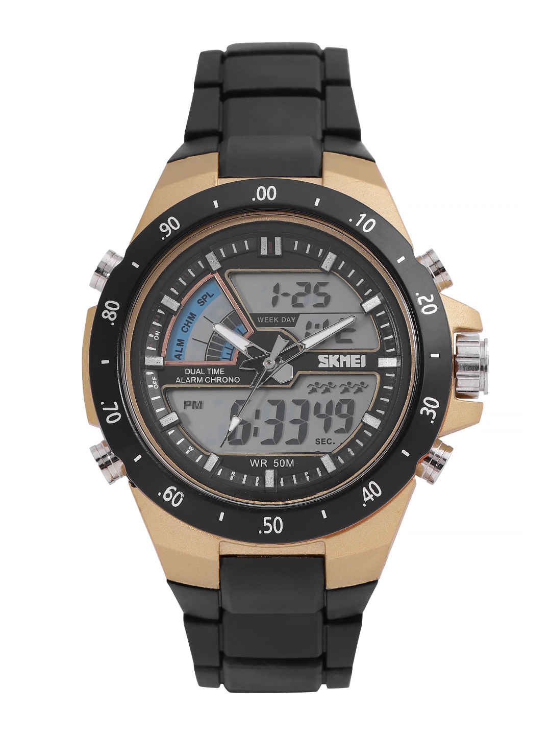 Skmei Men Black Analogue and Digital Watch 1016
