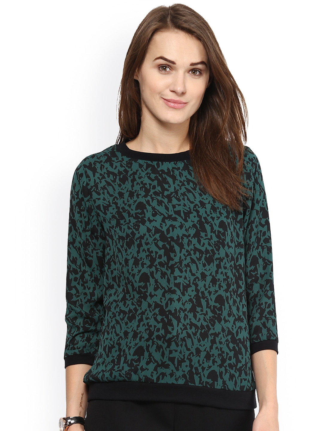 Harpa Green Printed Top