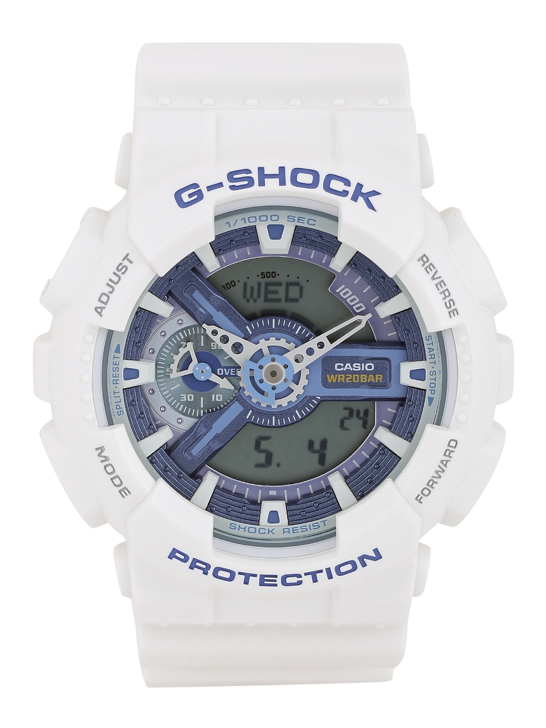 Casio g shock discount white and blue