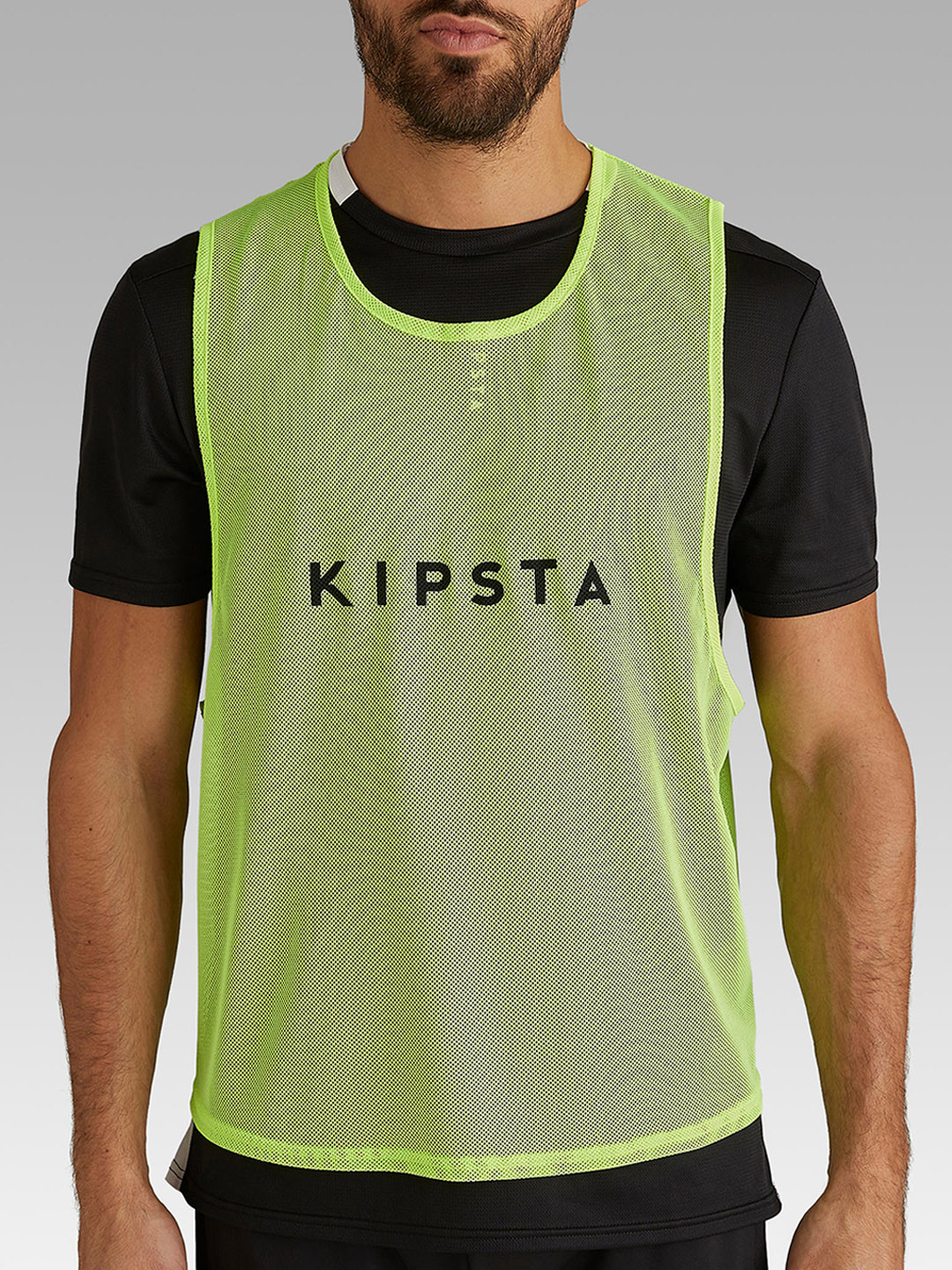 Decathlon KIPSTA - Unisex Lime Green Printed Round Football Bibs