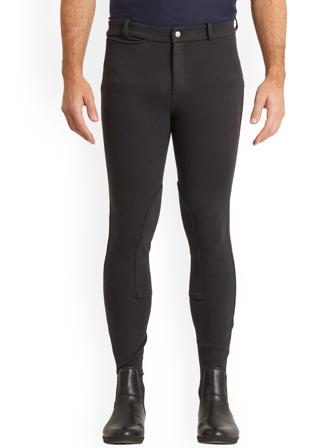 Decathlon FOUGANZA Men Black Horse Riding Jodhpur Pants