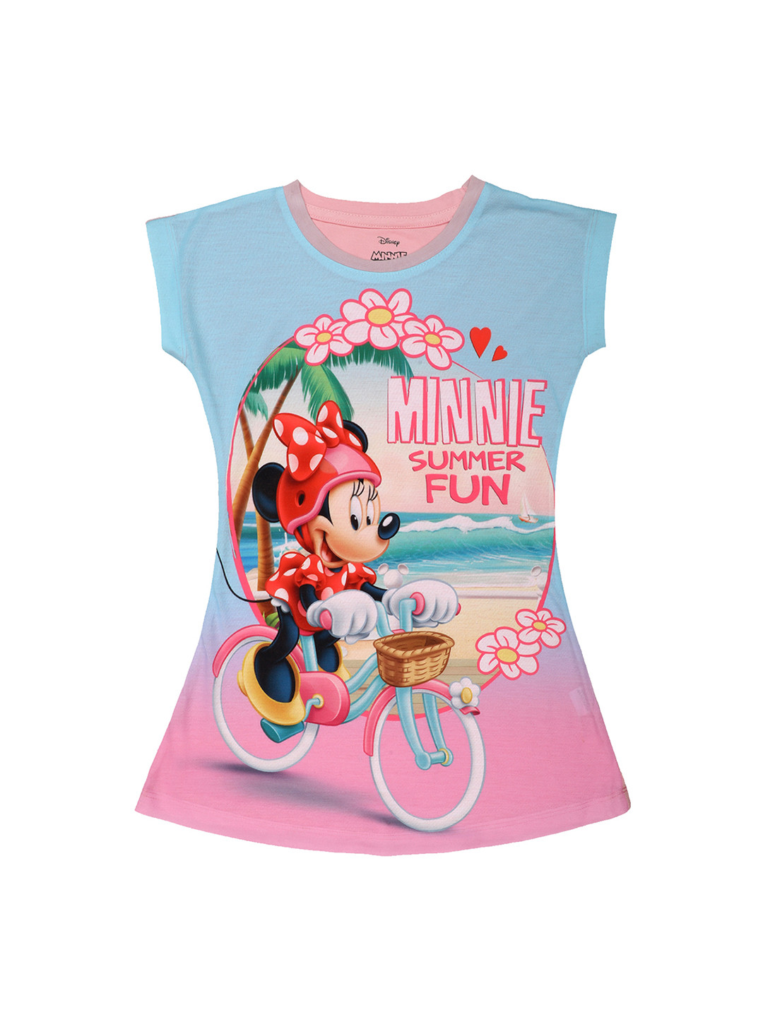 Disney by Wear Your Mind Girls Pink Printed A-Line Dress