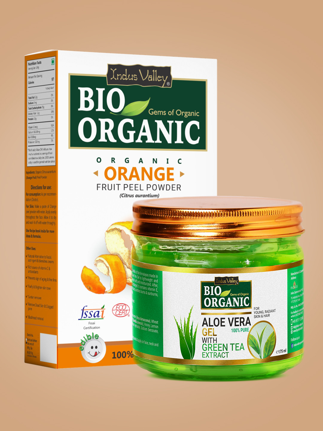 Indus valley orange peel powder & aloe vera gel