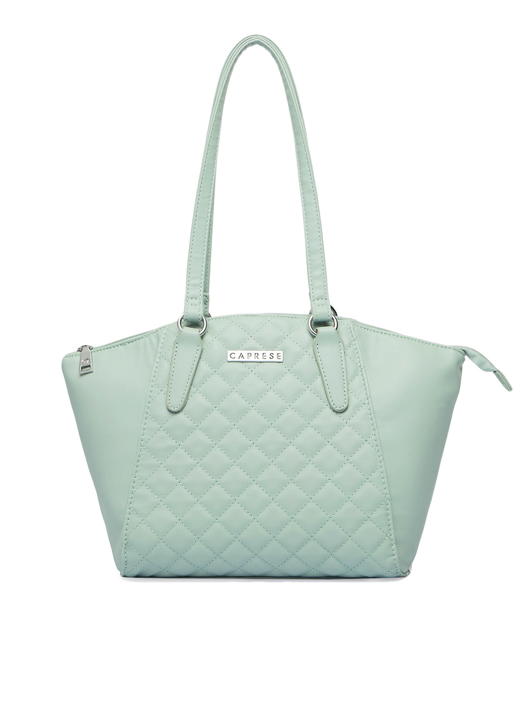 Caprese Sea Green Quilted TIL Shoulder Bag