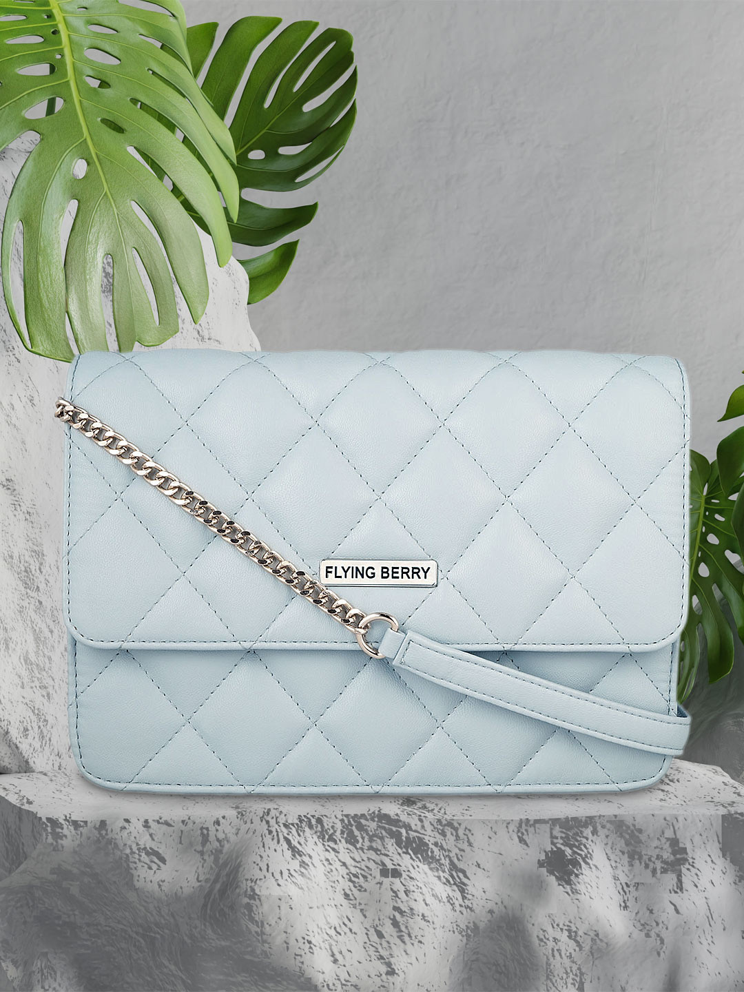 FLYING BERRY Grey Textured Sling Bag