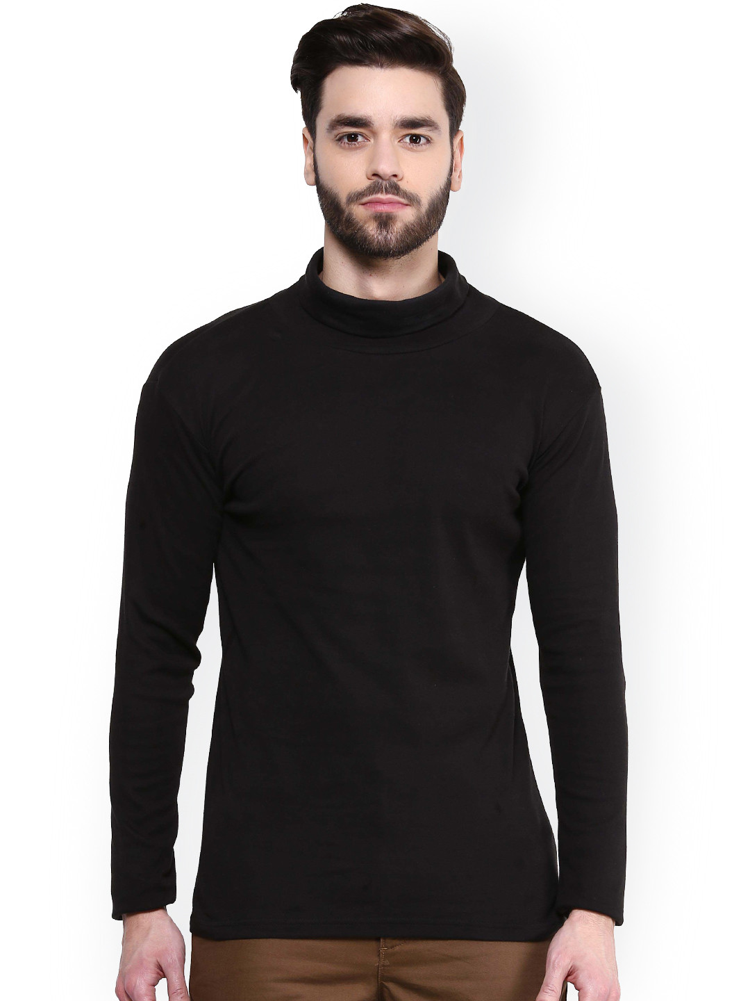 Hypernation Black Slim Fit Pure Cotton T-shirt