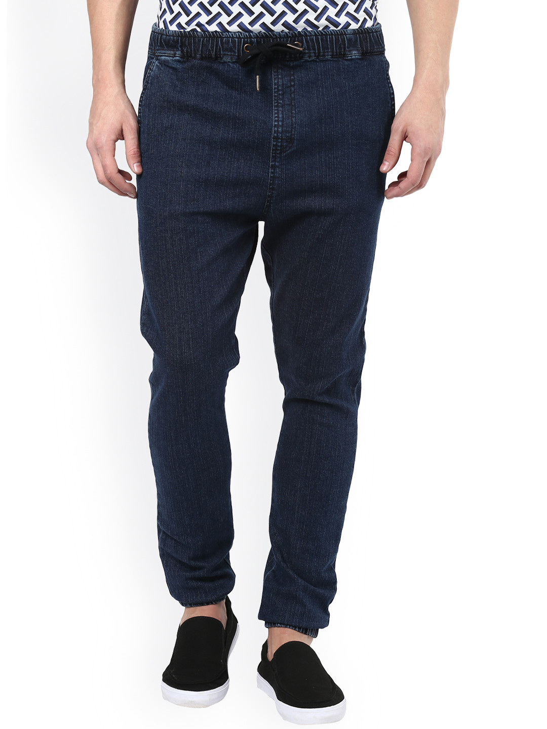 Hypernation Navy Slim Fit Jogger Jeans