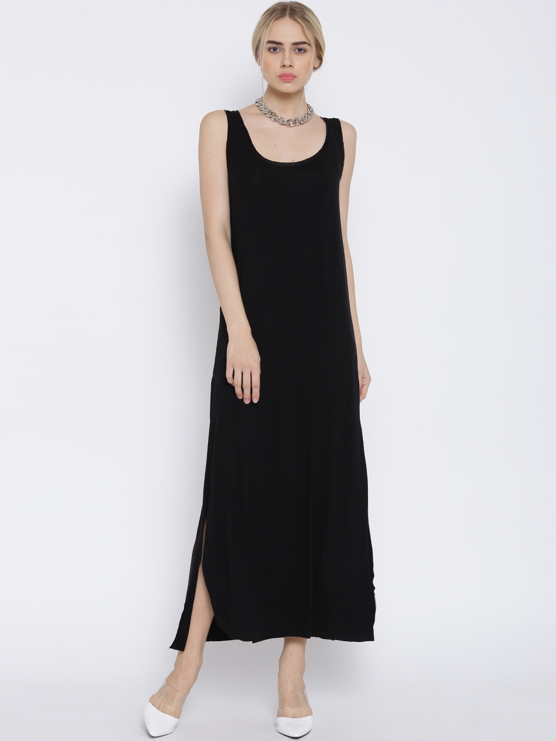 Mango black cheap maxi dress